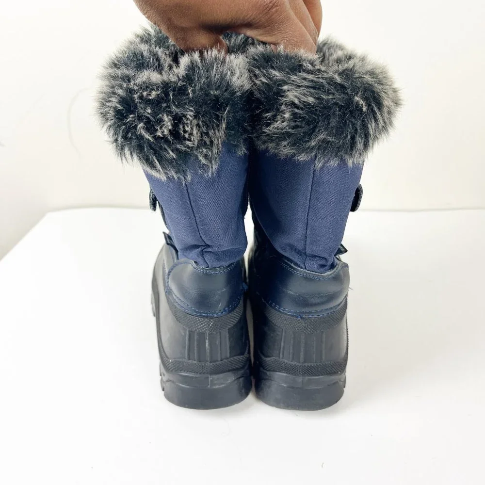 2/$30 Dream Pairs Thinsulate K Snow Waterproof Navy Snow Boots 3